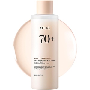image:imageAnua Rice 70 Glow Milky Toner Glass amp Dewy Skin Hydrating amp Barrier Care Rice Water Niacinamide Ceramides All Skin Types FragranceFree Non Comedogenic Korean Skincare 845 floz