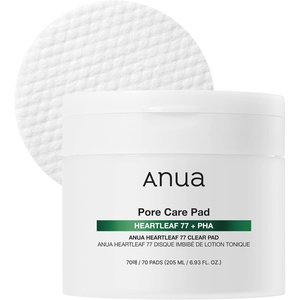 image:imageAnua 8 Hyaluronic Acid Catechin Calming Pad Pore Care amp Cooling Effect with Korean Toner pad Quick amp Easy Hydrating Daily Face Mask Makeup Prep Routine Korean Skin Care 110 PadsHeartleaf