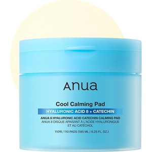 image:imageAnua 8 Hyaluronic Acid Catechin Calming Pad Pore Care amp Cooling Effect with Korean Toner pad Quick amp Easy Hydrating Daily Face Mask Makeup Prep Routine Korean Skin Care 110 PadsCatechin