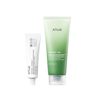 image:imageANUA Smooth Skin Duo Heartleaf Quercetinol Pore Deep Cleansing Foam amp Red Spot Cream for Redness and Pore Care