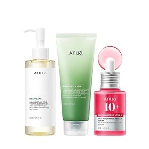 image:imageAnua 3Step Glass Skin Beginner Set Oil Cleanser and Face Wash with Facial Serum Double Cleansing Daily Routine with Niacinamide Korean Skin Care Set