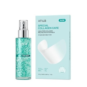 image:imageANUA PDRN Special Neck Routine Glow Spray Serum amp Collagen Patch For neck line Blue Capsule Mist with Salmon DNA Daily multizone care Korean Skincare Set