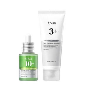 image:imageAnua Soothing amp Barrier Support Duo Azelaic acid serum for face with Ceramide barrier moisturizer Spot Care amp Calming Effect Korean Skincare Set
