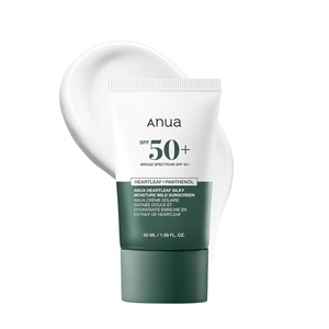 image:imageAnua Heartleaf Silky Moisture Mild Sunscreen Broad Spectrum SPF 50 with Moisturizing Formula Lightweight Korean Sunscreen Natural finish Vegan korean skin care 50ml  169 fl oz
