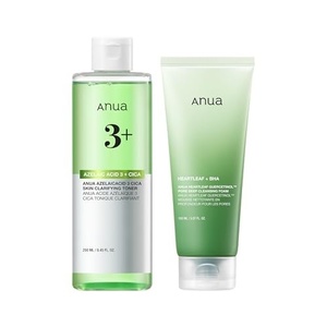 image:imageANUA Pore Care MustHave Duo Heartleaf Quercetinol Deep Cleansing Foam amp Azelaic Acid 3 CICA Skin Clarifying Toner Pore Cleansing amp Redness Care for Sensitive Skin Korean Skincare